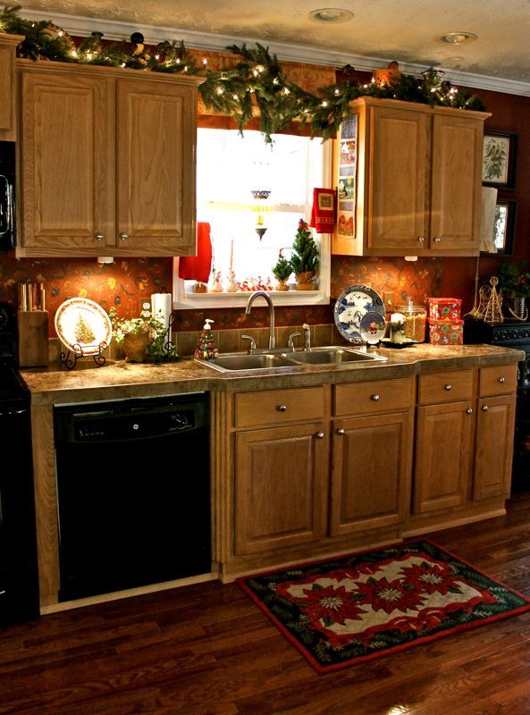 christmas decor for top of kitchen cabinets 20+ Christmas Garland Above Kitchen The Urban Decor