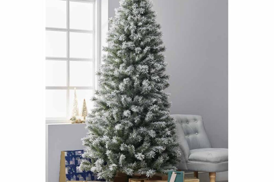 christmas decoration tree sale Wilko 7ft Flocked Fir Artificial Christmas Tree Wilko