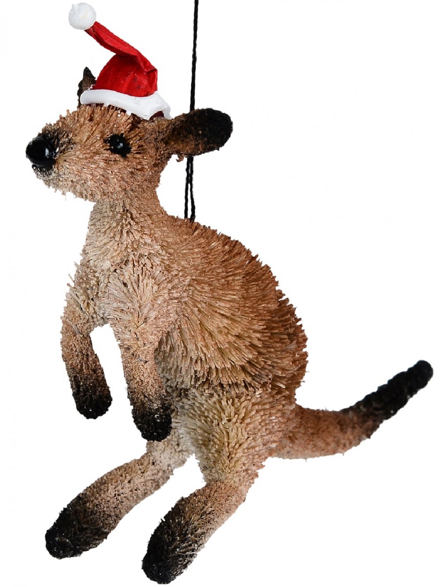 kangaroo outdoor christmas decorations Red Kangaroo Australian Native Wildlife Christmas Hanging Decoration