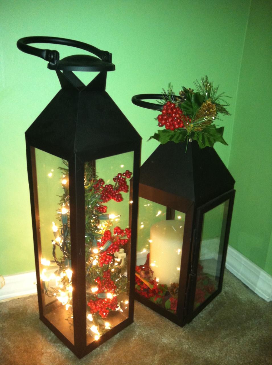 christmas decor with lanterns Pin by Jaime Harney on Christmas Lantern christmas decor, Christmas lanterns, Diy christmas