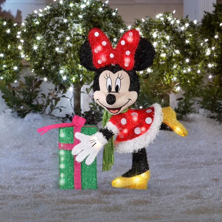 disney christmas decor outdoor Disney Disney/Pixar 27.953in Minnie Mouse Sculpture with White