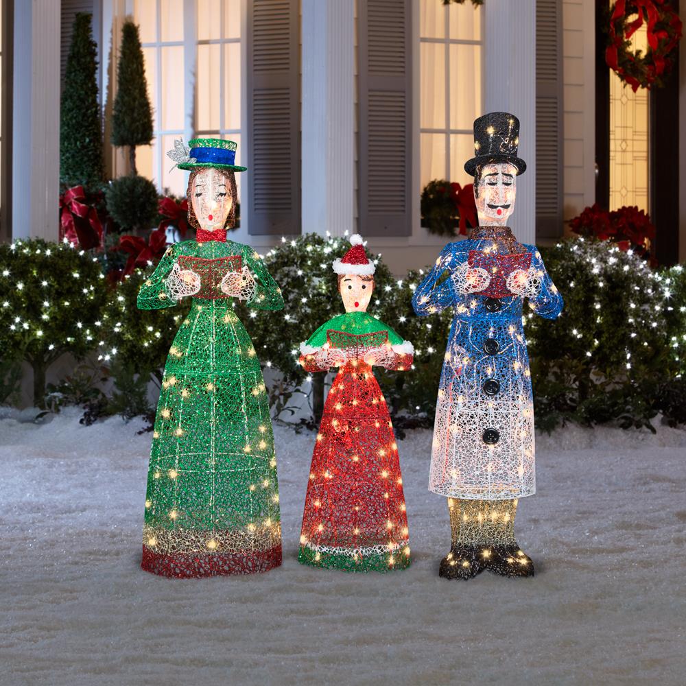 lowes outdoor christmas decor Gemmy 51.181in Light Display with White LED Lights in the Outdoor Christmas Decorations