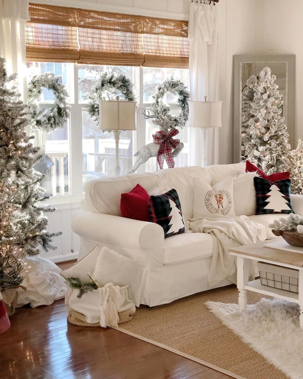 living room farmhouse christmas decor 10+ Farmhouse Christmas Living Room