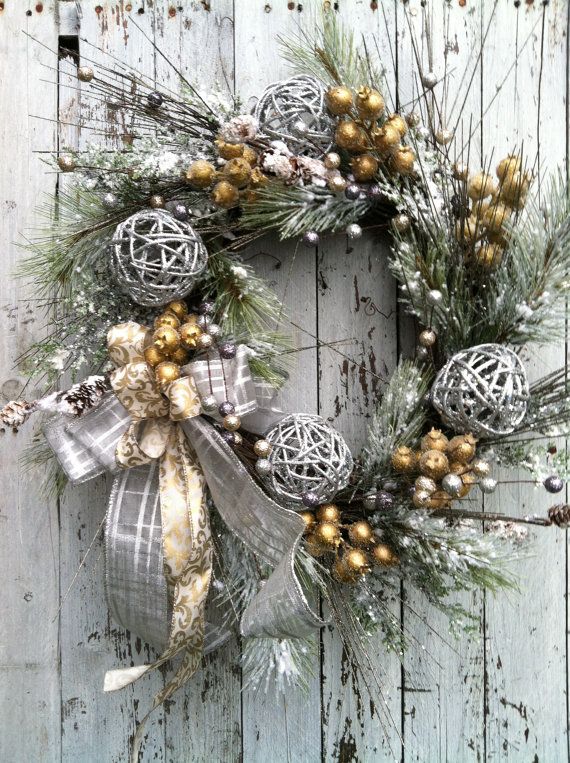 silver and gold christmas decor Silver And Gold Christmas Garland