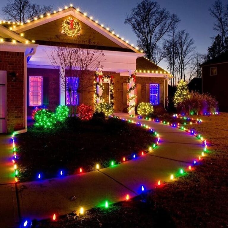 christmas decor light up 20 Easy Outdoor Christmas Light Ideas Craftsy Hacks