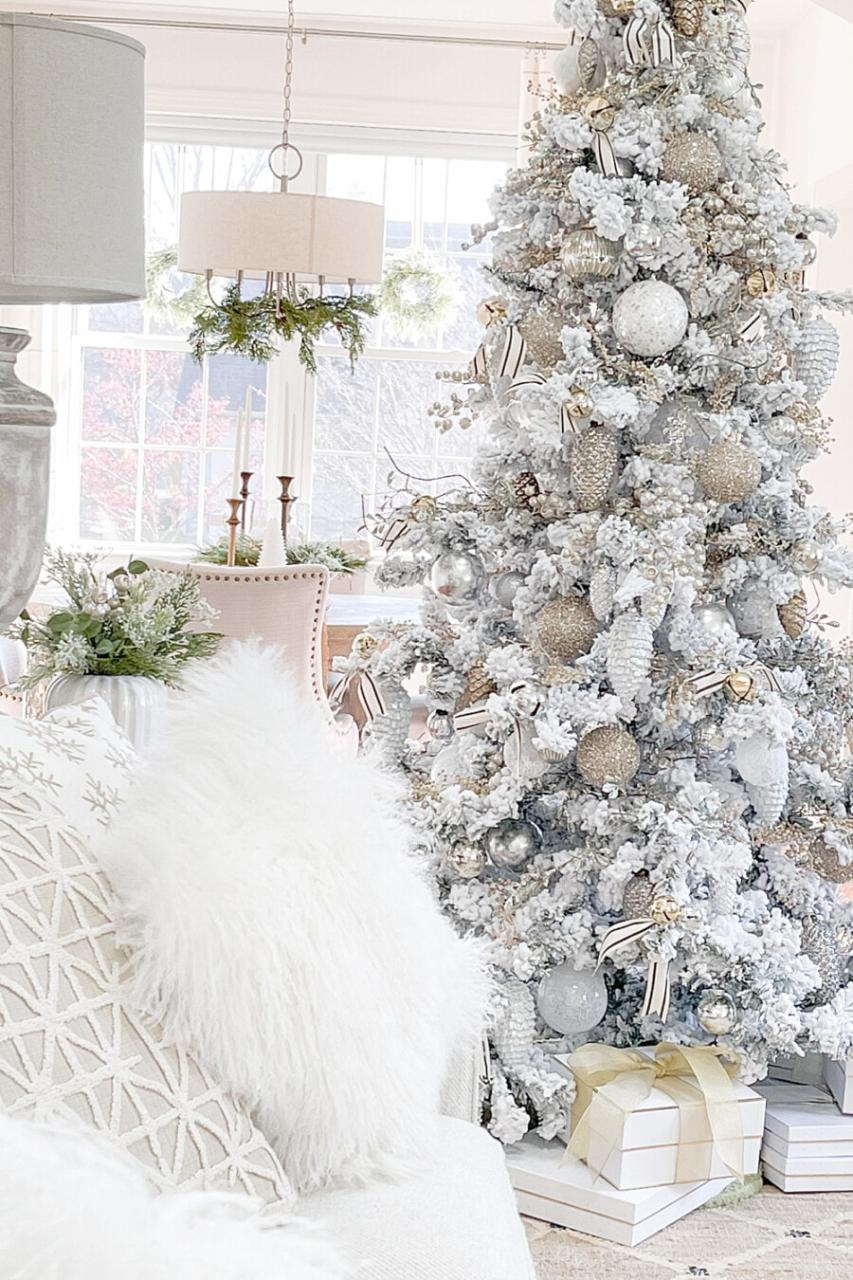 all white christmas decor 8 Best White Christmas Decorating Tips StoneGable