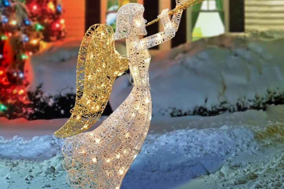 lowes outdoor christmas decor Light display Angel Outdoor Christmas Decorations at