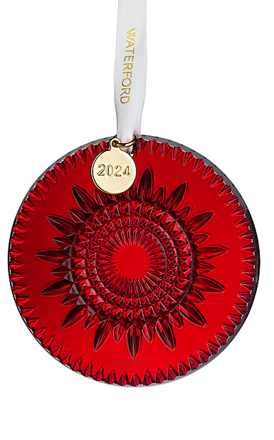 waterford christmas ornaments 2024 release date Waterford 2024 New Year Celebration Keepsake Dated Ornament Red