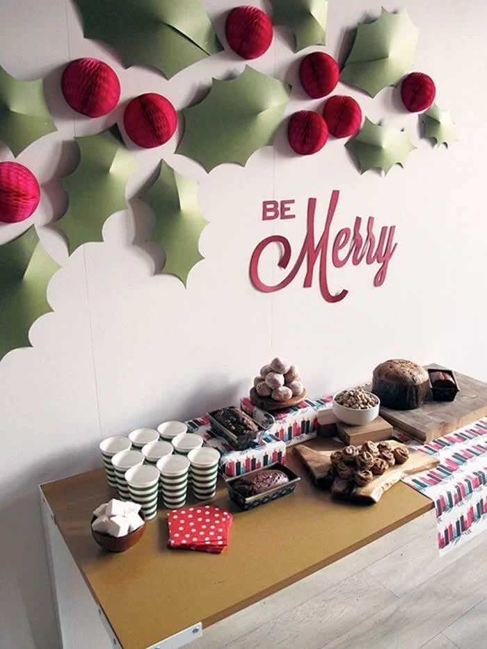 christmas decor ideas wall Christmas Wall Decorating Ideas The Cake Boutique