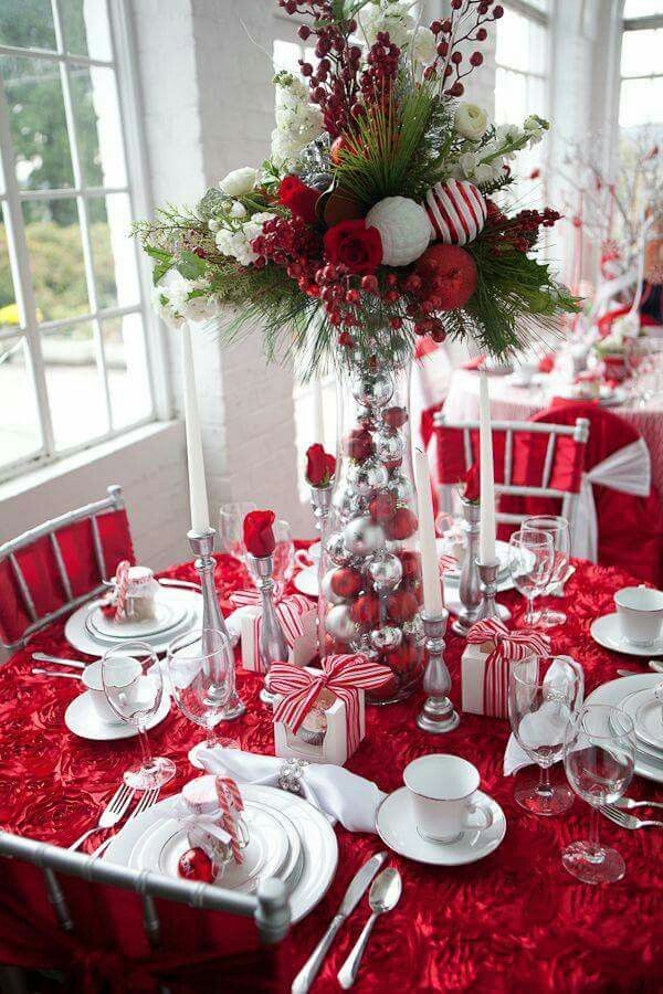 table top decor christmas Centro mesa Christmas table decorations diy, Holiday table