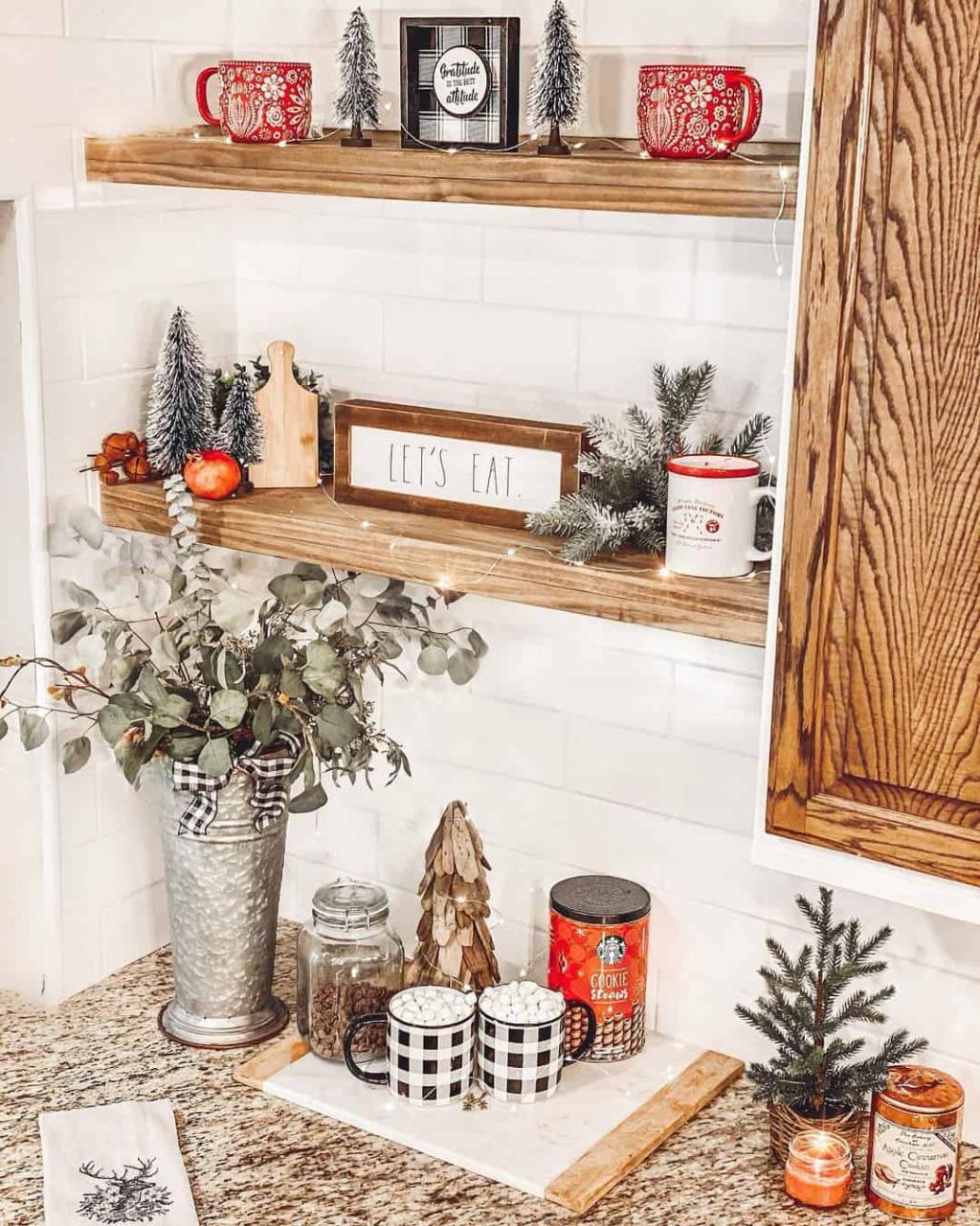 farmhouse christmas kitchen decor 31 Farmhouse Christmas Kitchen Décor Ideas to Make the Merriest Kitchen