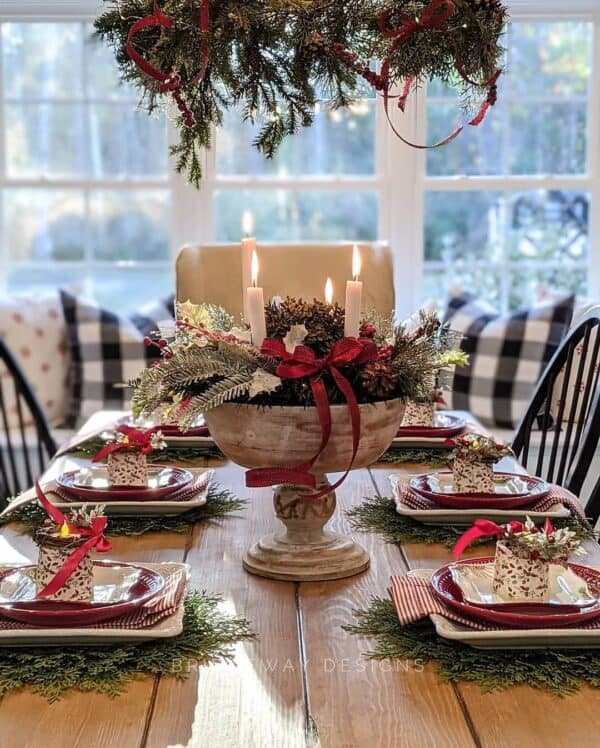 christmas farmhouse table decor 40 Farmhouse Christmas Table Décor Ideas to Deck Your Table With Holiday Cheer