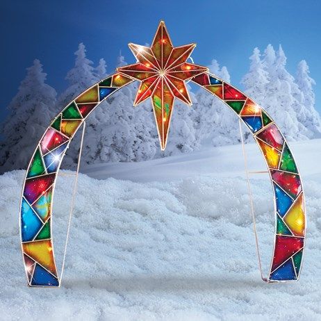 christmas ornament outdoor arch Lighted Outdoor Arch with Star of Bethlehem Christmas Arch, Christmas