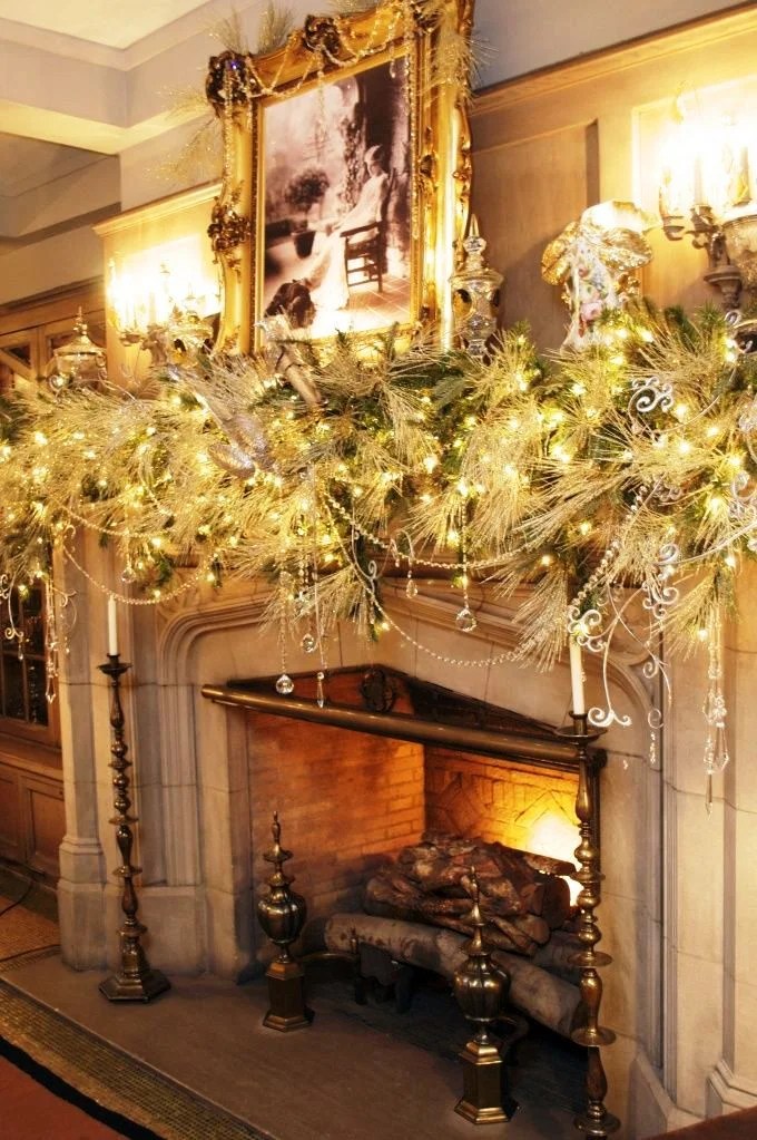 no mantel fireplace christmas decor 25 Stunning Christmas Fireplace Ideas To Try Instaloverz