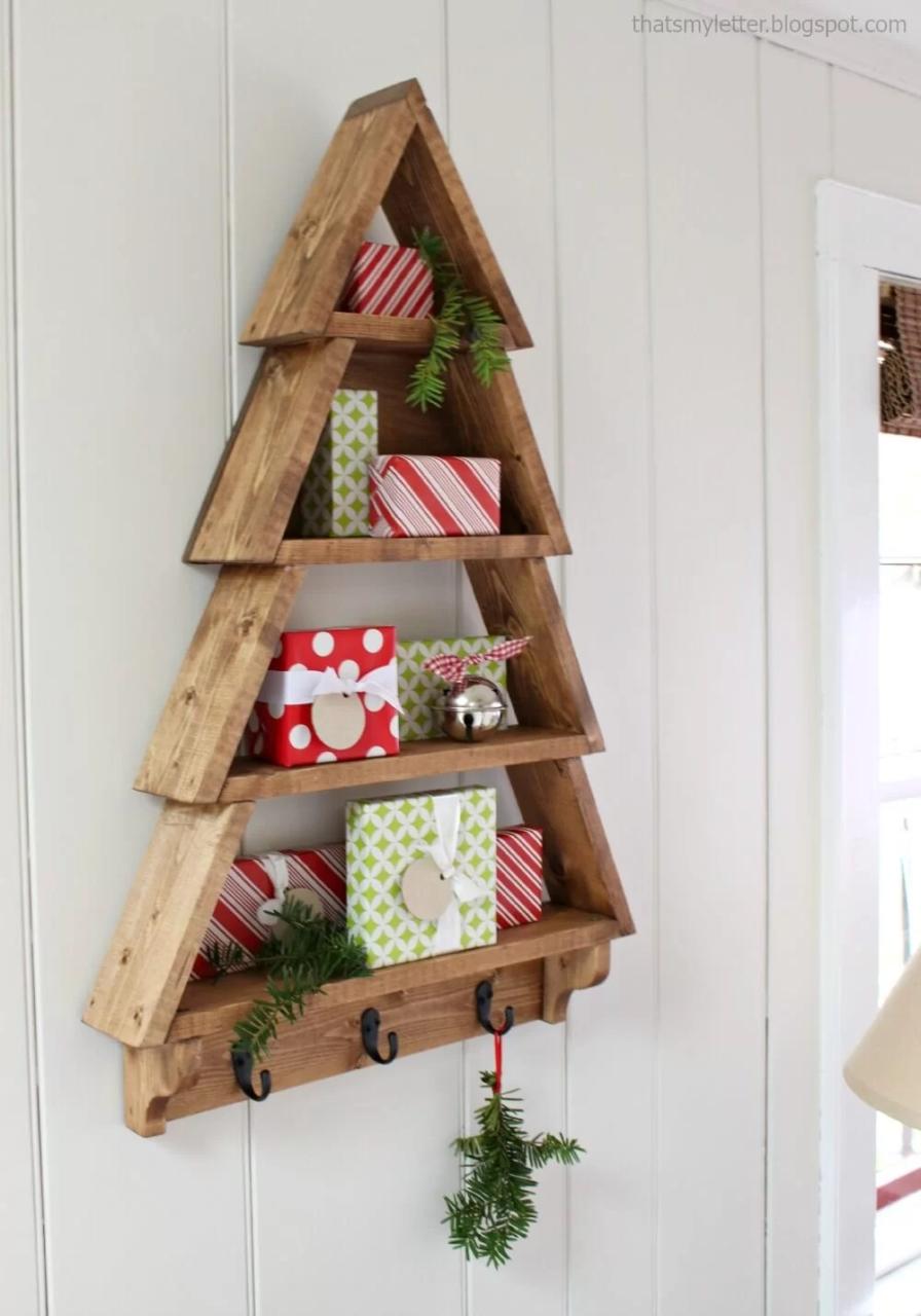 christmas decor for shelves 33 Best DIY Christmas Decorations (Ideas and Designs) for 2021