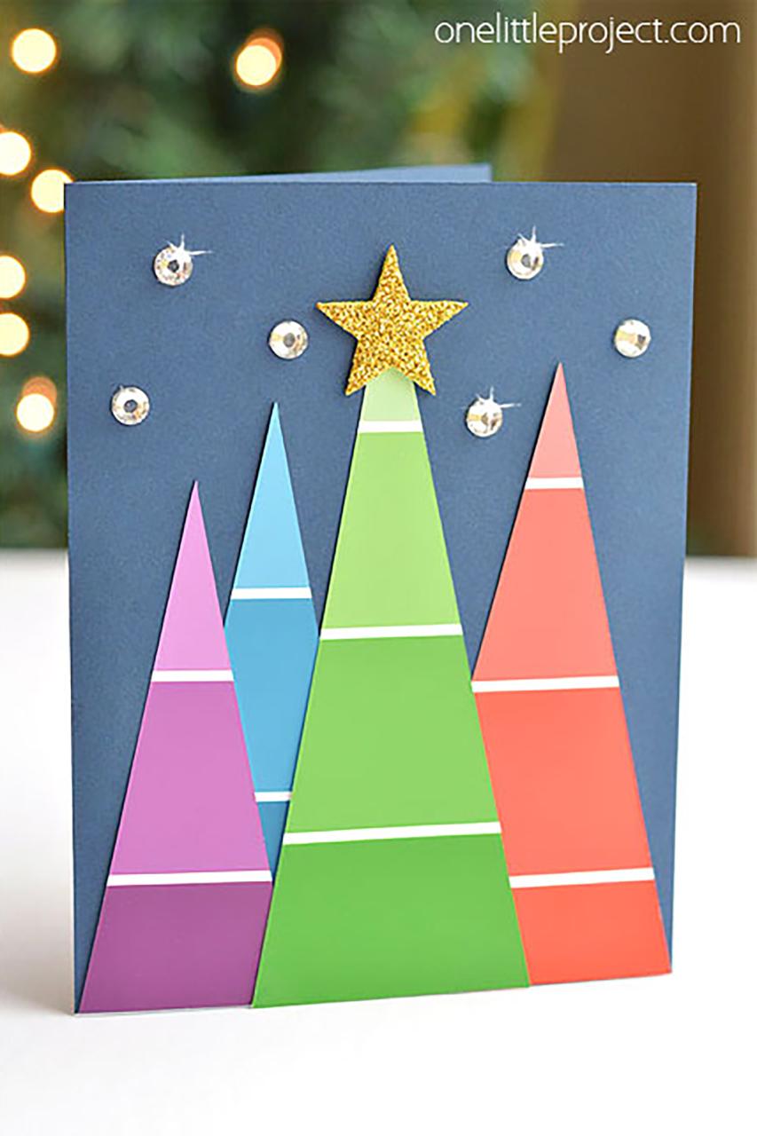 christmas decor ideas card 15 DIY Christmas Card Ideas Easy Homemade Christmas Cards We're