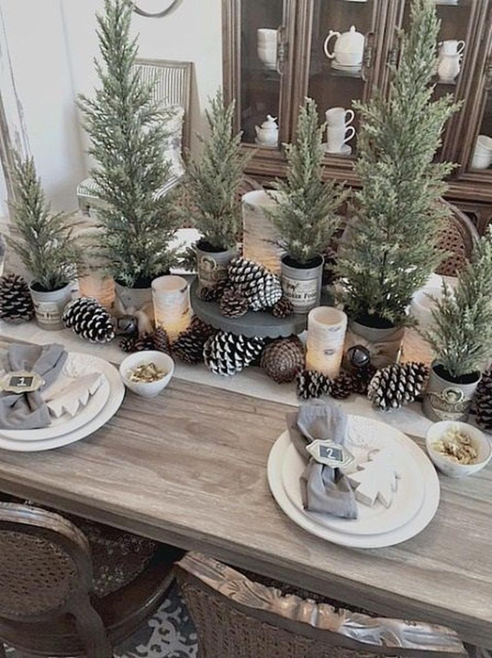 table top decor christmas Farmhouse christmas decor idea Country christmas decorations