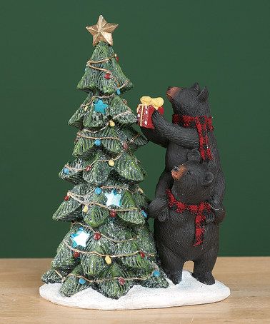 black bear christmas decor Black Bear & Tree LightUp Décor zulily Bear decor, Black bear decor, Christmas thoughts