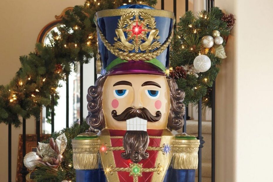 life size christmas decor Life size nutcracker christmas decor pre lit led lights 6 ft indoor outdoorthis magnificen