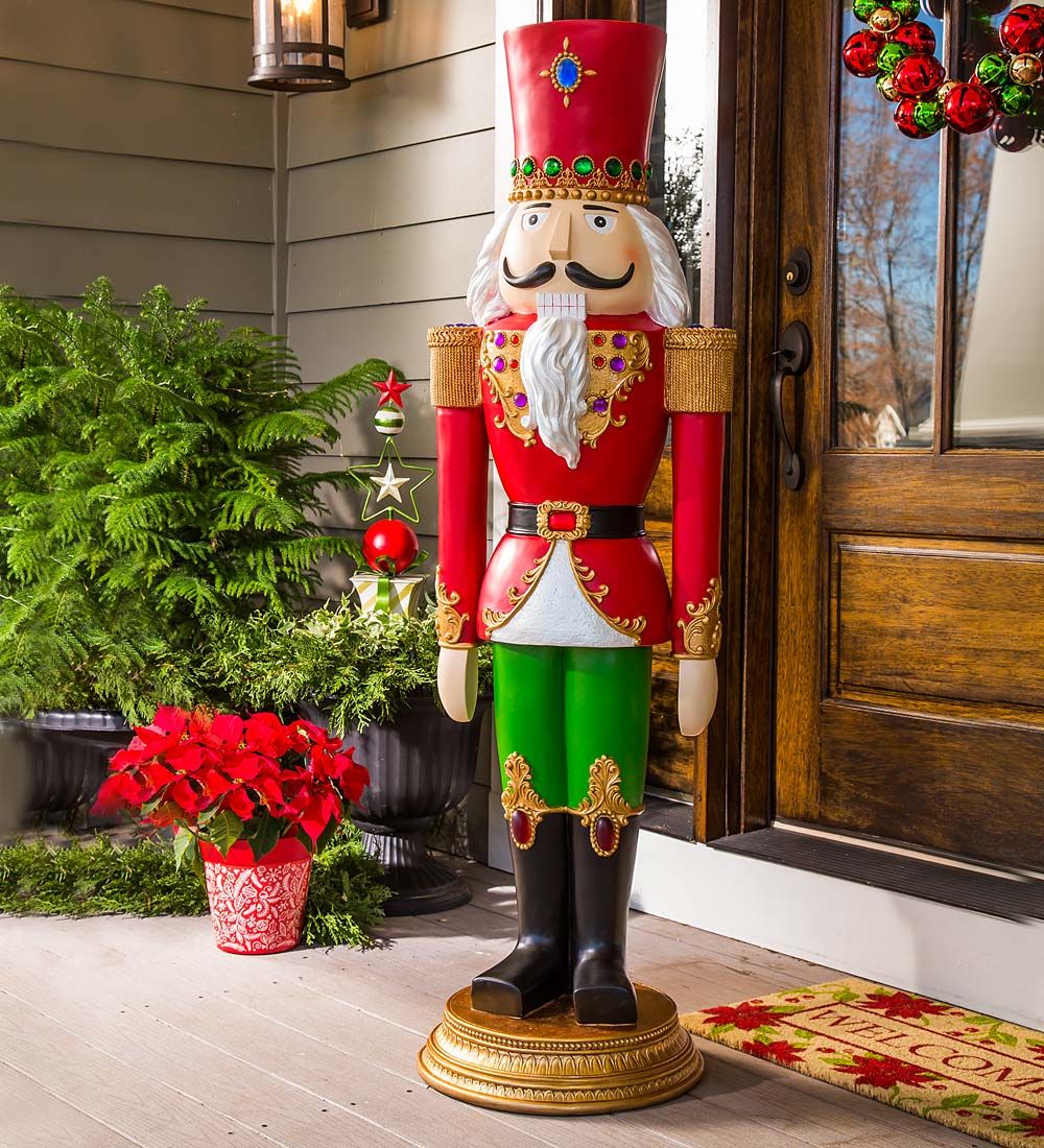 christmas decorations outdoor nutcracker GiantSized Nutcracker Statue in Outdoor Holiday Decorations