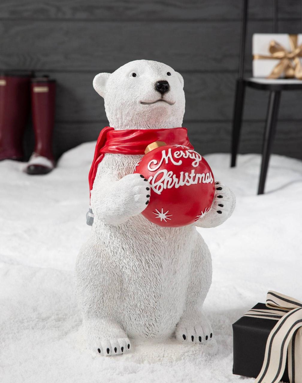 polar bear decor for christmas Our whimsical Christmas tree polar bear is handpainted and outdoorsafe to greet ev… Polar