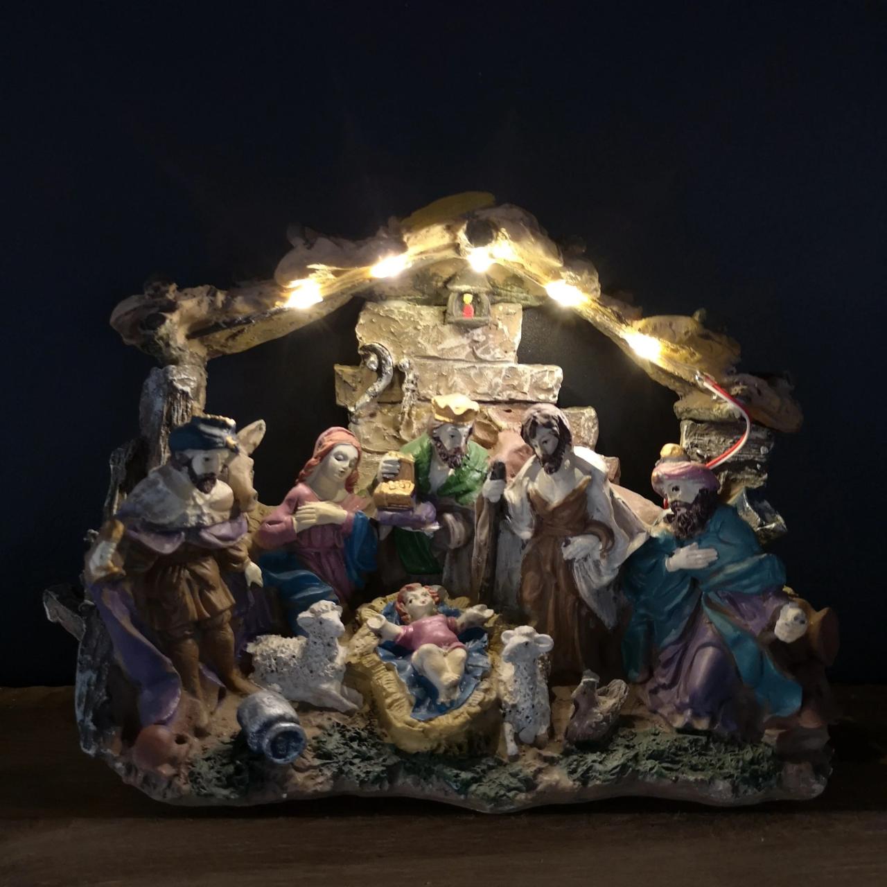 battery operated christmas decorations indoor 25cm LED Battery Operated Indoor Nativity Christmas Decoration Cheaper