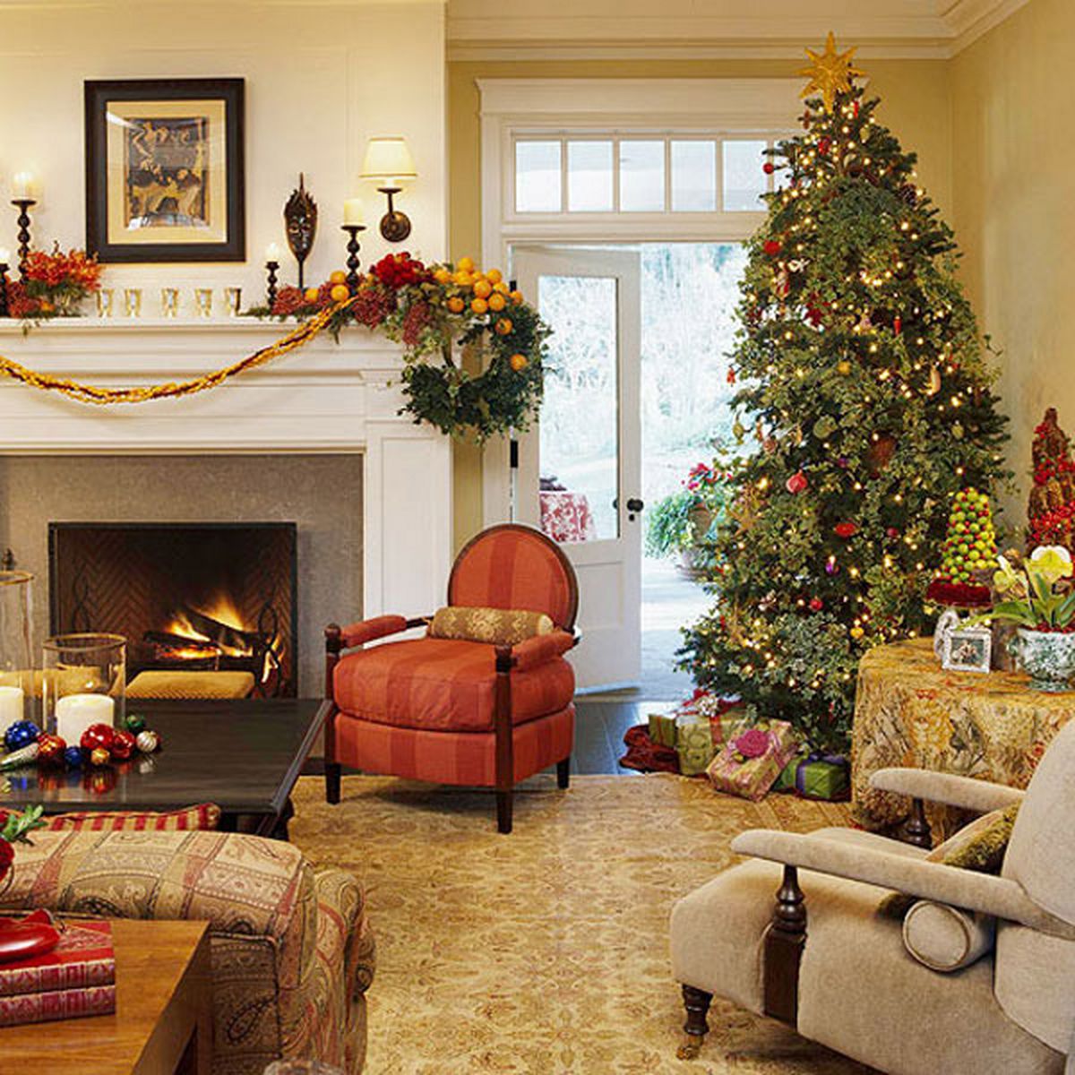 christmas room decor ideas Magical Christmas living room ideas