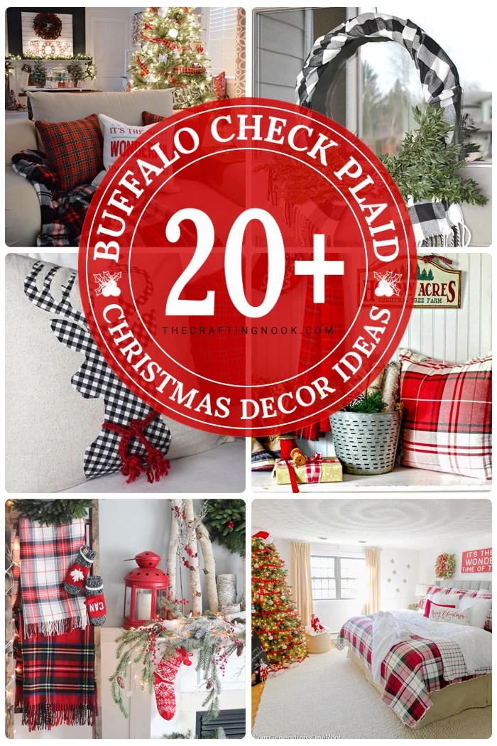 christmas decor buffalo plaid 20+ Buffalo Plaid Christmas Decor Ideas (Mostly DIY) The Crafting Nook