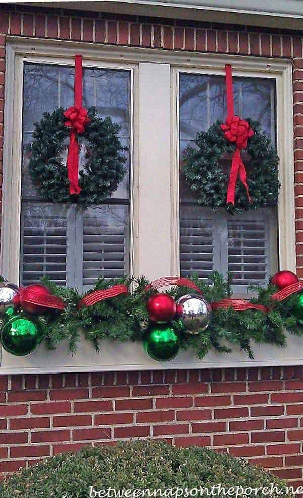 christmas decor for window boxes 20 Easy Holiday Window Box Ideas Bless My Weeds