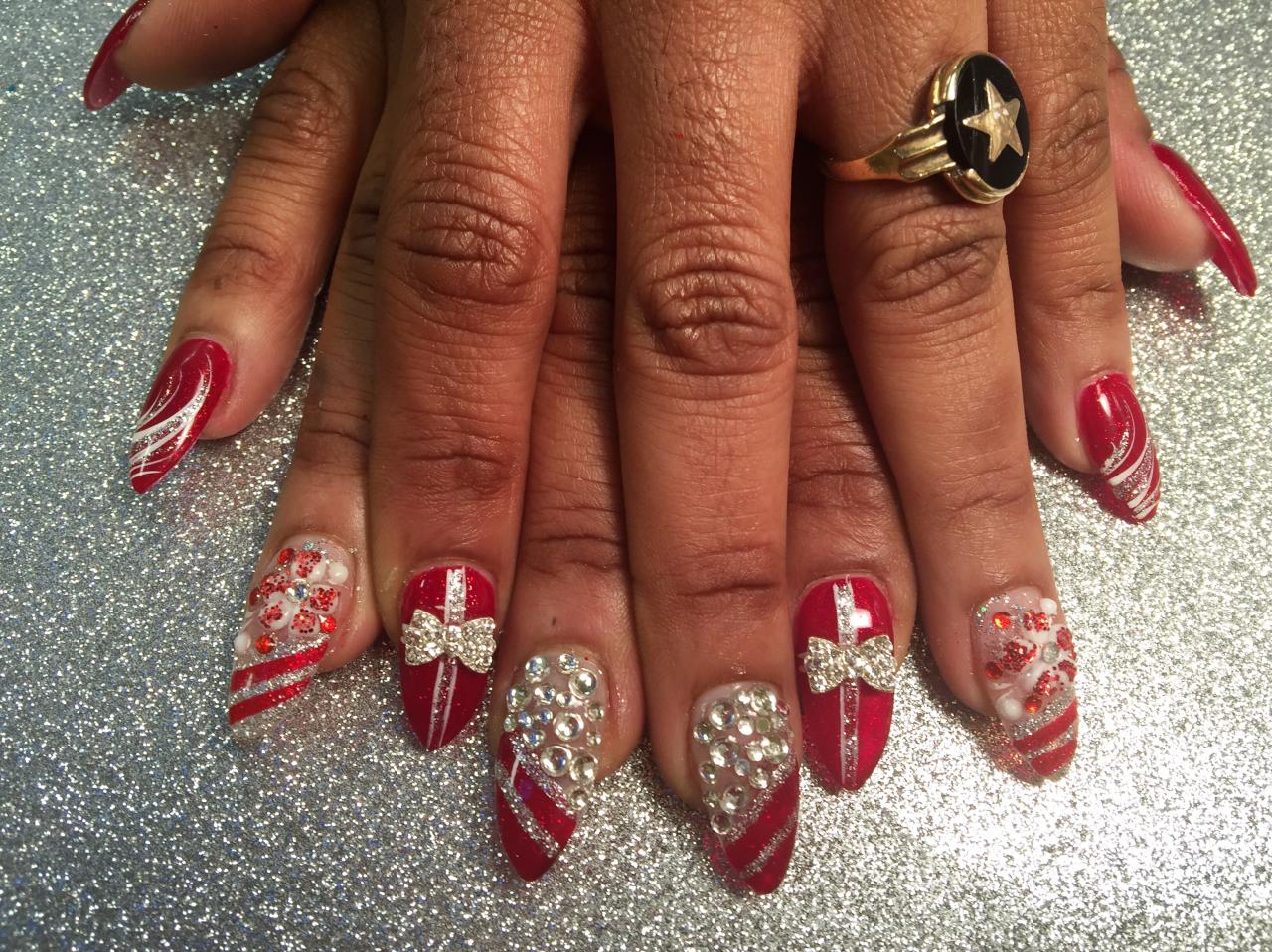 christmas design ideas nails Sparkling Christmas Presents, nail art designs by Top Nails