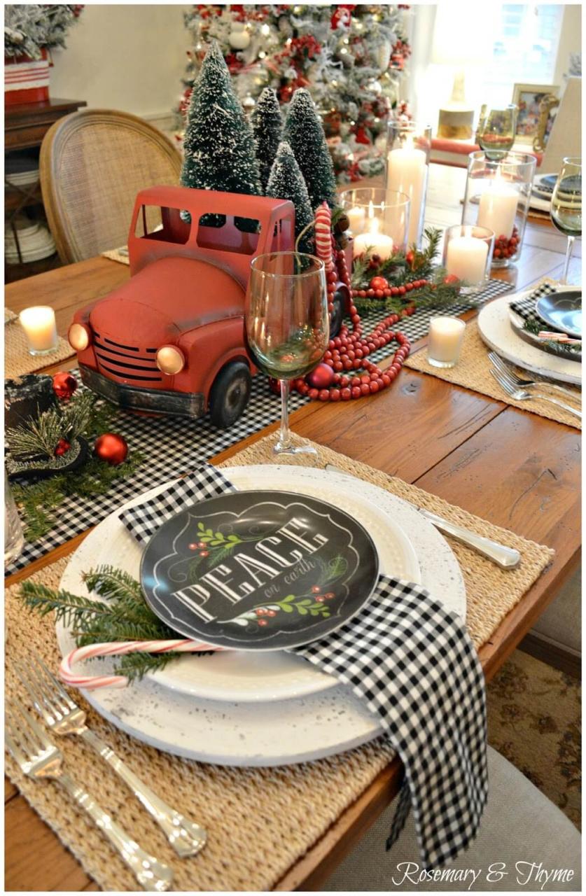 farmhouse christmas table decor 38 Best Rustic Farmhouse Christmas Decor Ideas and Designs for 2021