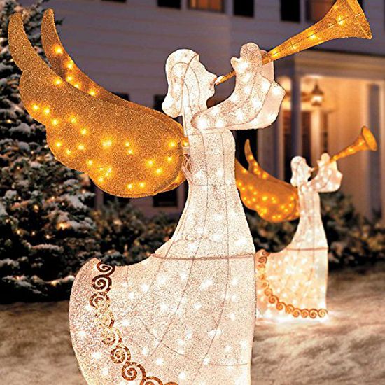 christmas angel outdoor decor Charming Christmas Angels Outdoor Decorations Christmas yard decorations, Christmas angels