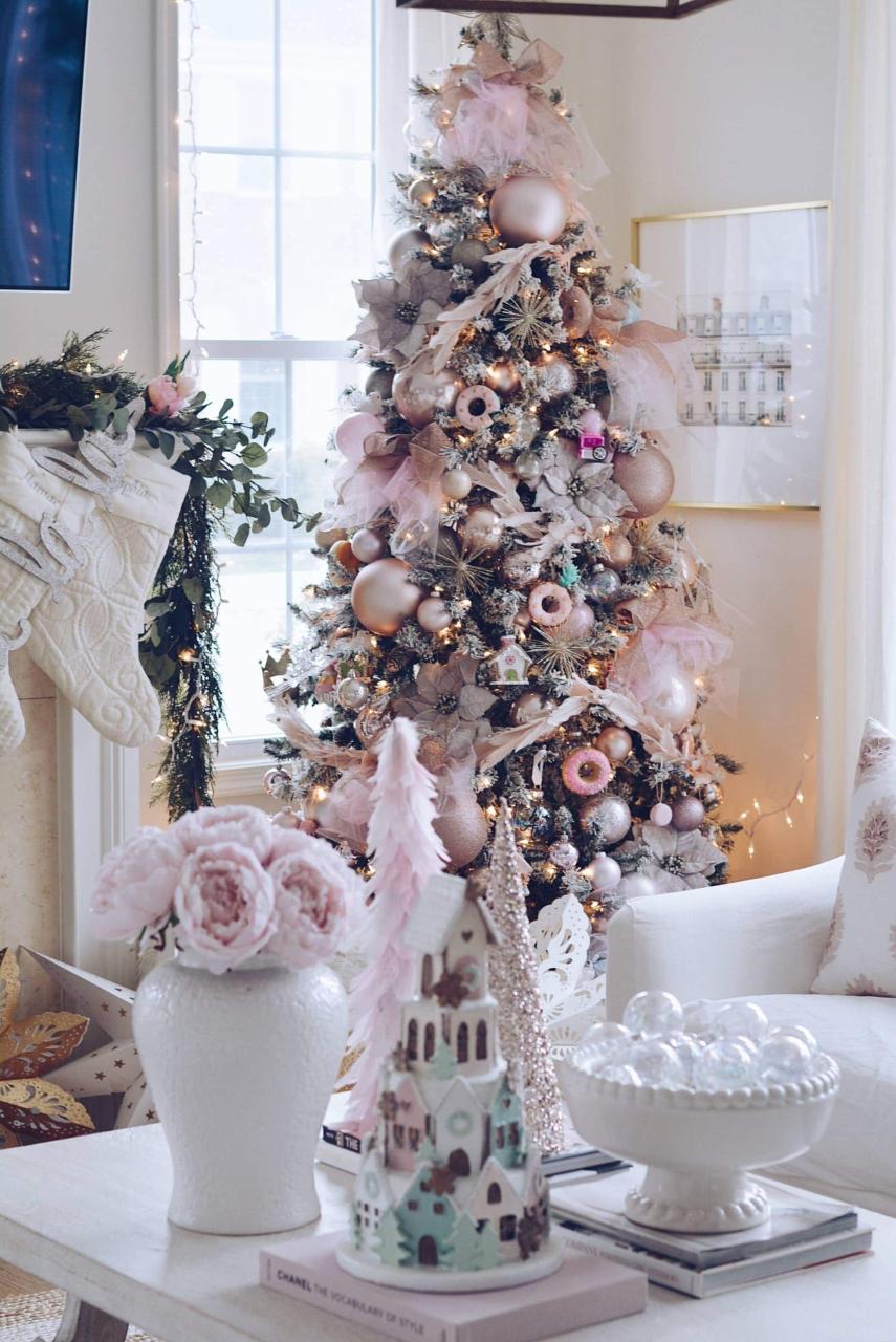 gold and pink christmas decor How to Decorate a Pink Christmas Tree The Pink Dream Pink christmas, Pink christmas