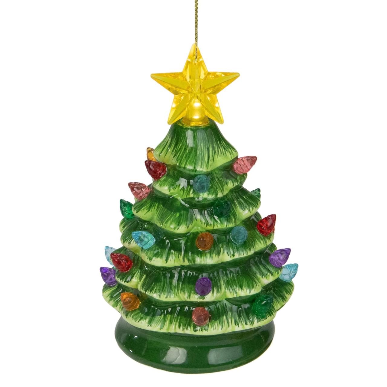 christmas ornaments sale online Mr. Christmas Lighted Ceramic Nostalgic Tree Ornament 5.5" Walmart