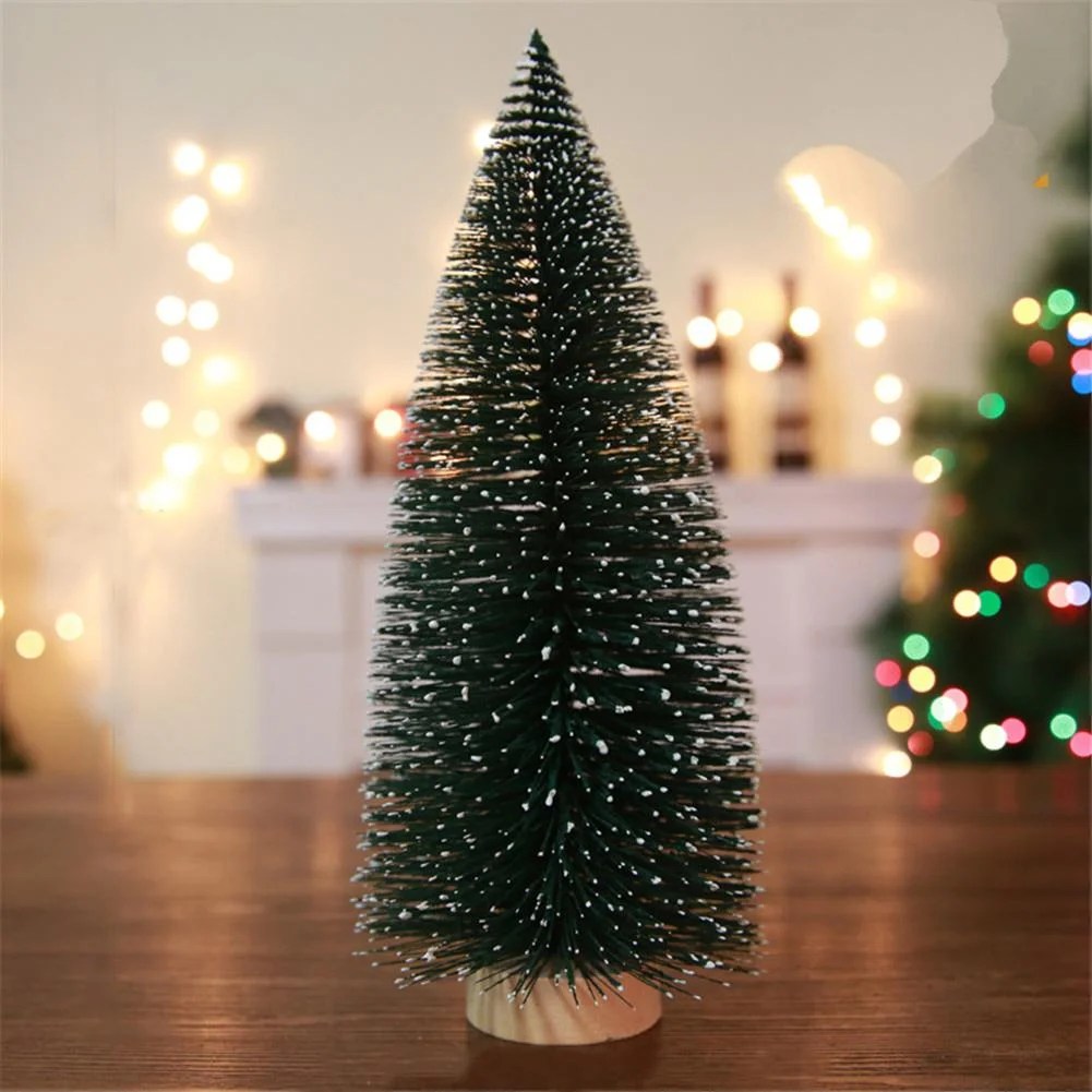 mini christmas tree decor OTVIAP 1Pc Mini Christmas Tree Snow Frost Home Tabletop Decor DIY Small Pine Trees Children Gift