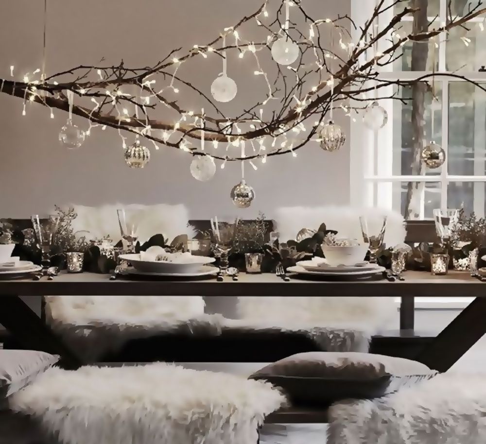 christmas decor with tree branches 25 Amazing DIY Christmas Decor Ideas Using Branches and Twigs Christmas hanging decorations