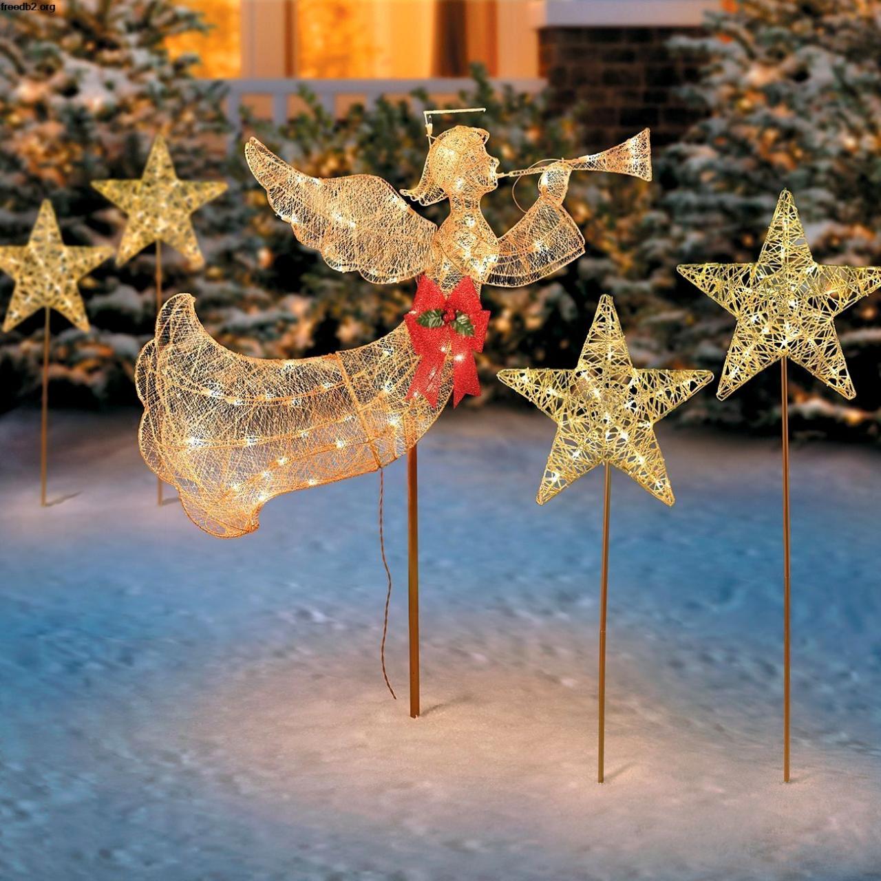 christmas angel outdoor decor Lighted Angel Christmas Decor Christmas Day