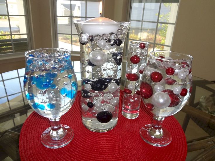 christmas decor with water beads DIY Decorating Ideas For Christmas Water wedding centerpieces, Water beads centerpiece, Water