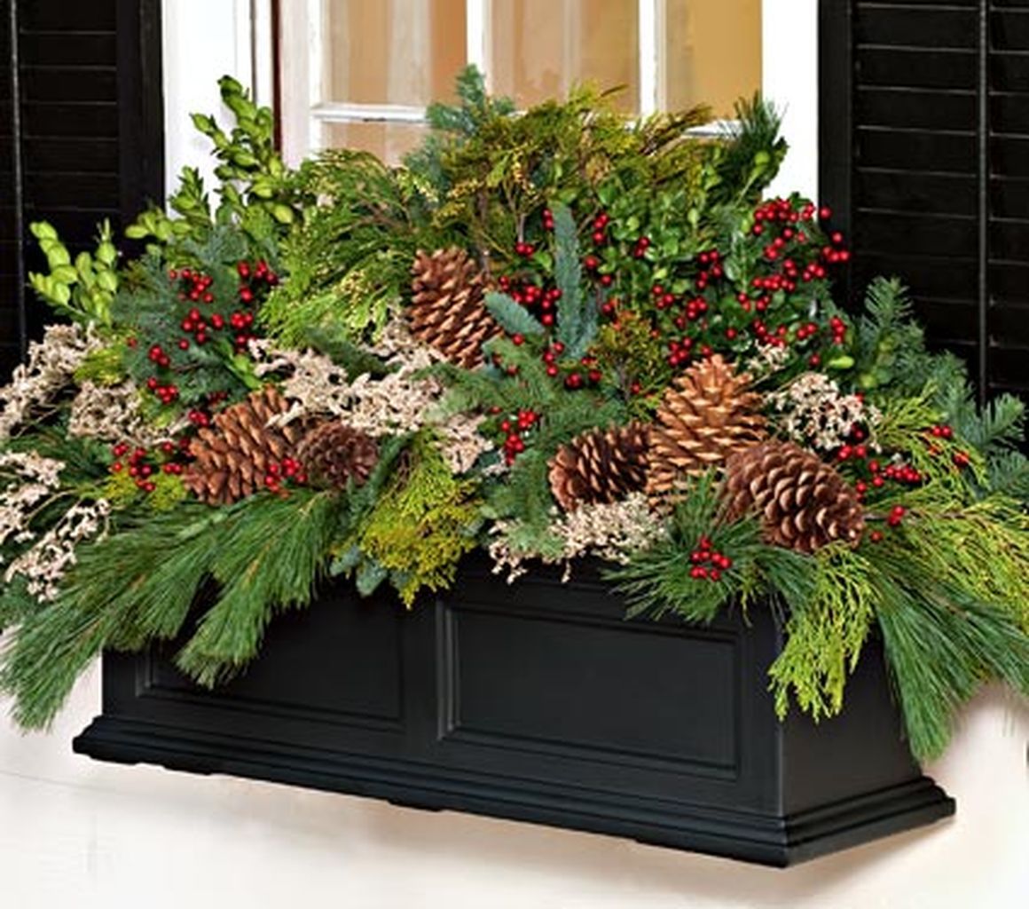 christmas decorations for outdoor window boxes Cheap and easy fall window boxes ideas 46 Christmas window boxes