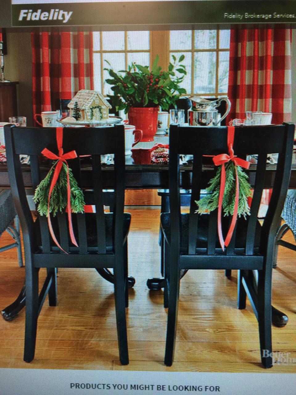 christmas decor for chairs Pin by Cindy Reilly on Christmas Cheer Diy christmas table, Christmas chair, Beautiful