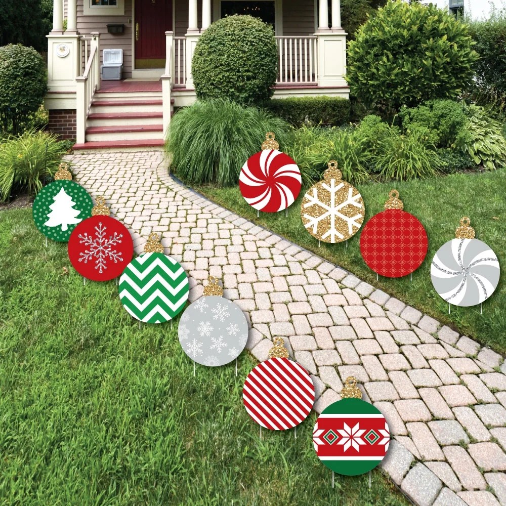 christmas decor at walmart Ornaments Lawn Decorations Outdoor Holiday and Christmas Yard Decorations 10 Piece Walmart