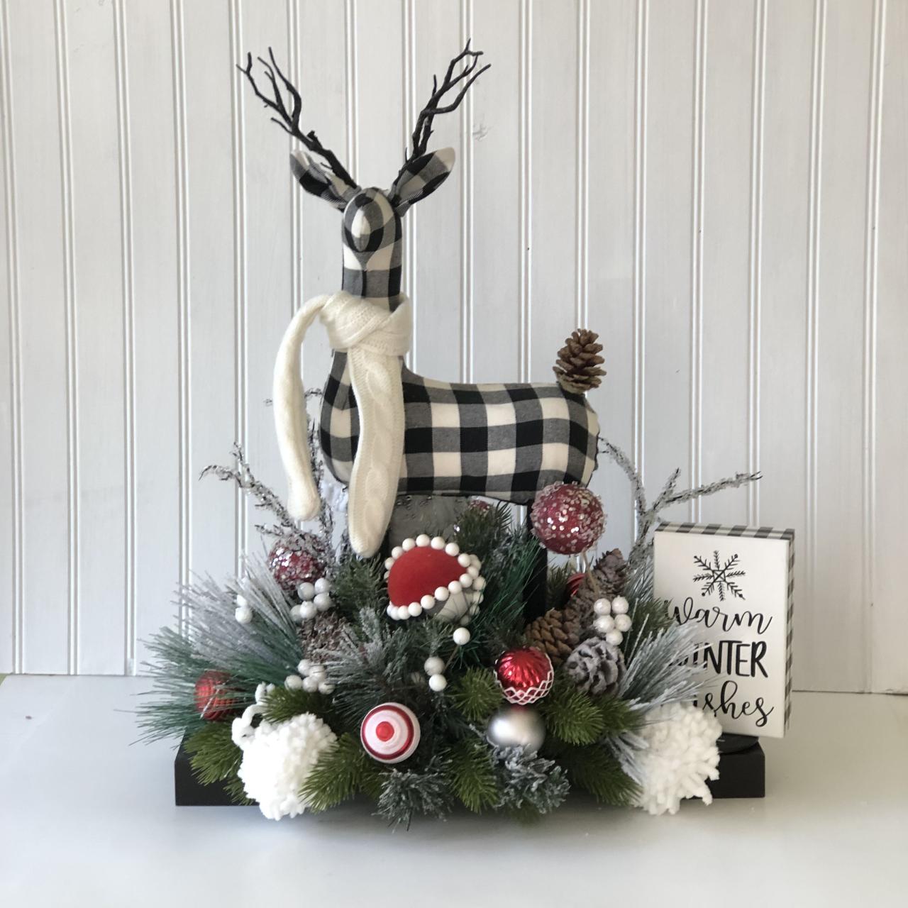 christmas decor buffalo plaid Buffalo Plaid Christmas Decor, Christmas Lodge, Candy Land Christmas, Buffalo Check Christmas