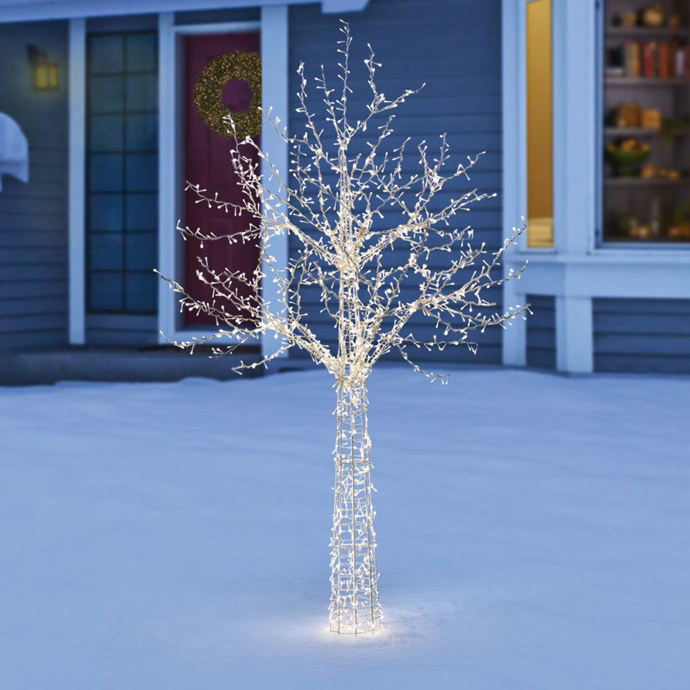 outdoor christmas decorations sale clearance uk Indoor/Outdoor Christmas 7ft (2.13m) LED Fully Lit Twinkling Birch Twig