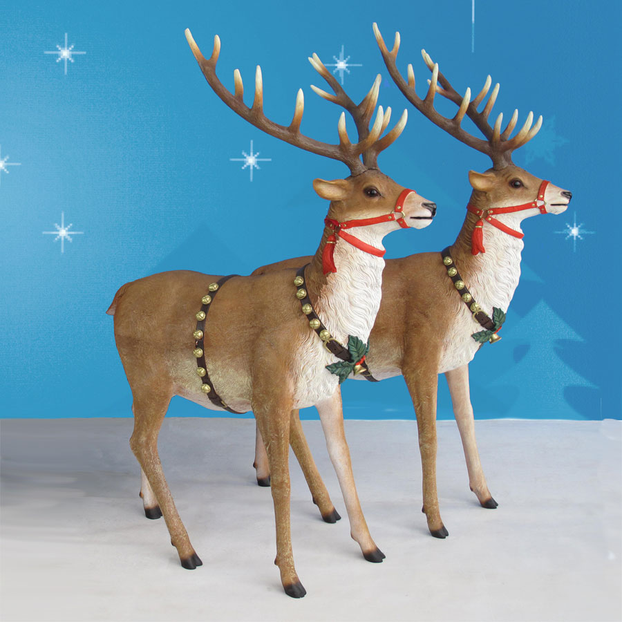 large christmas reindeer decor Outdoor Reindeer Christmas Decorations draem200795