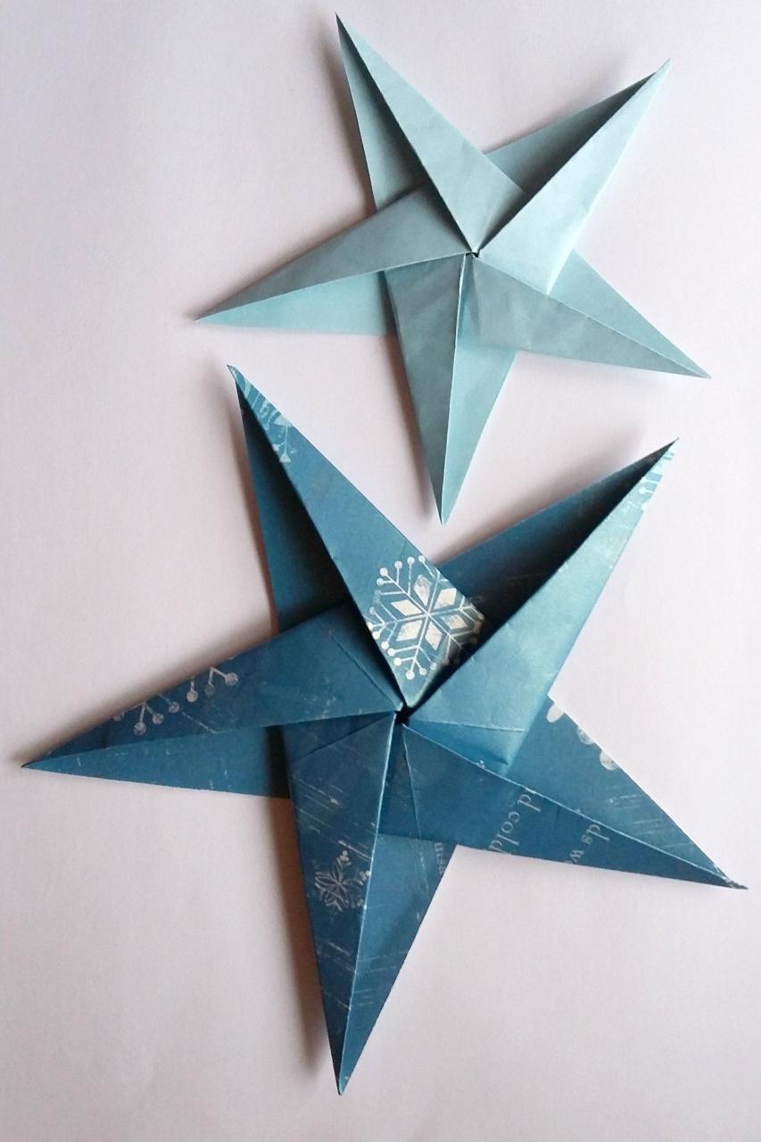 christmas decor ideas diy paper How To Make Folded Paper Christmas Decorations Birch And Button