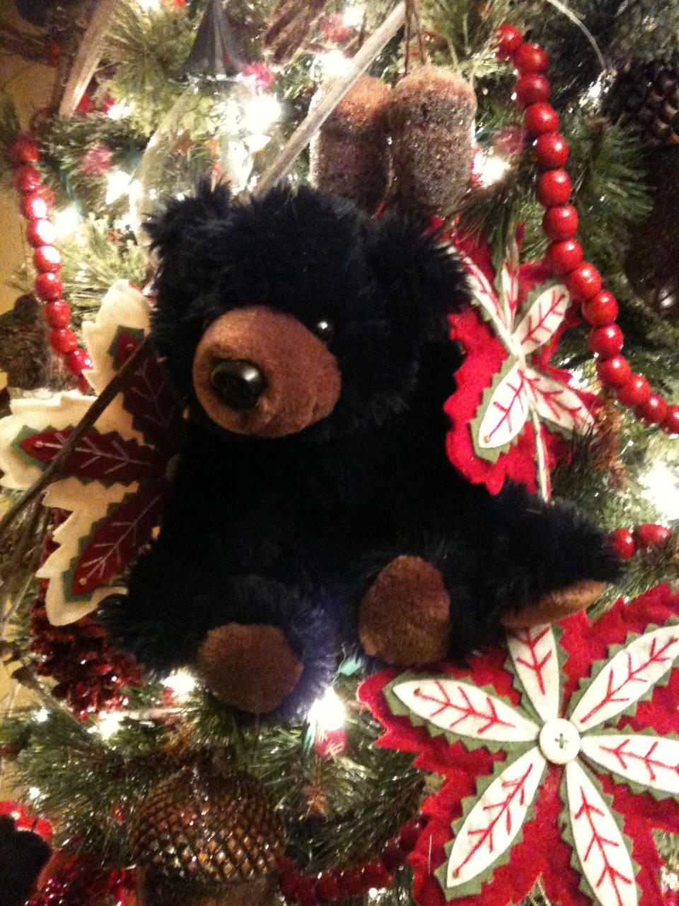 black bear christmas decor A BLACK BEAR CHRISTMAS TREE Purple Christmas Tree, Coastal Christmas Tree, Creative Christmas