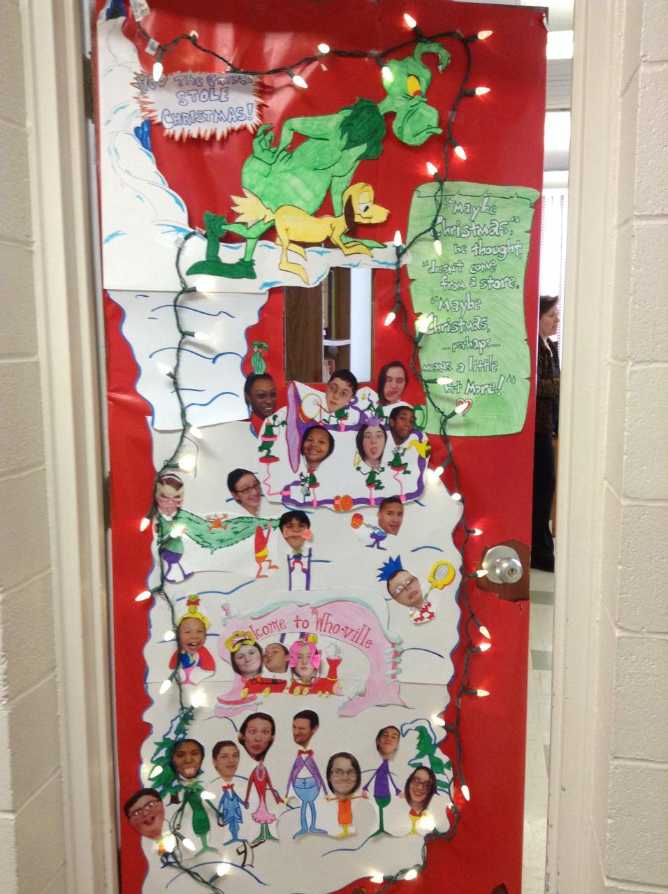 grinch christmas door decor The Grinch Classroom Door Christmas Door Decorations