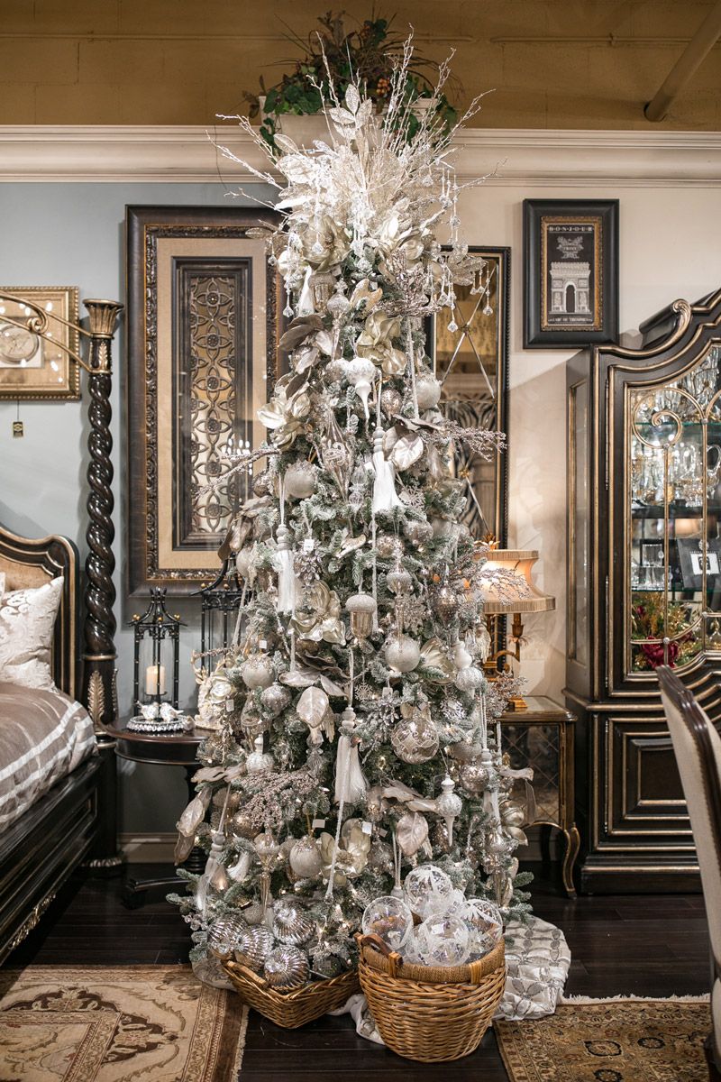 christmas tree decor silver Luxury Christmas Tree Decorating With Linly Designs Luxury christmas tree, White christmas