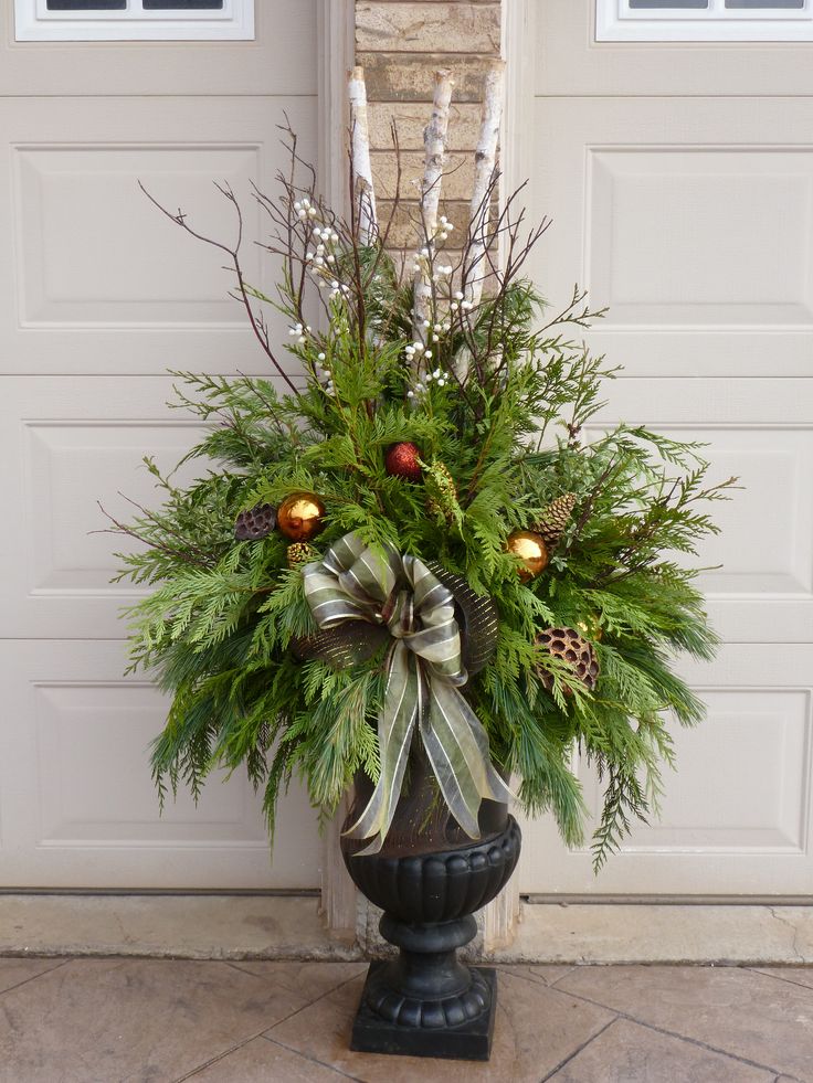 christmas decor for planters 