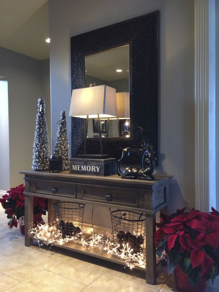 christmas decor for console table 20+ Christmas Console Table Decor The Urban Decor